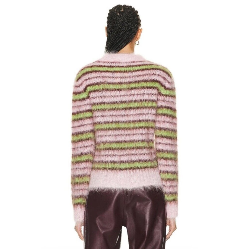 Marni Long Sleeve Sweater Quartz Pink Mohair - Picture 3 of 4